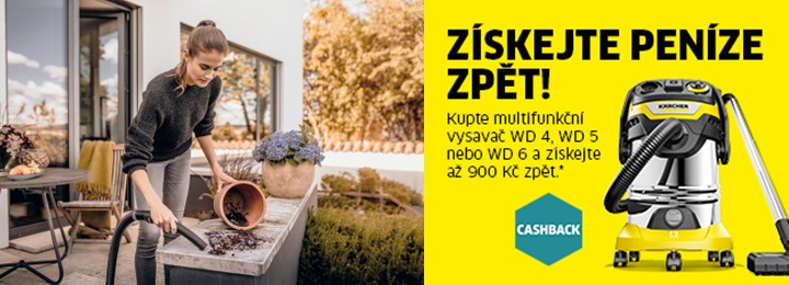 CASHBACK na multifunkční vysavače WD