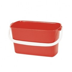 Oválný úklidový kbelík, červený