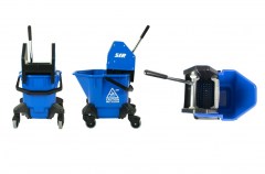 Ždímač mopů T4 pro úklidový vozík, univerzální, modrý